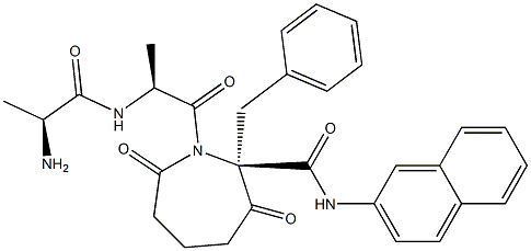 glutaryl-alanyl-alanyl-phenylalanine-2-naphthylamide 结构式