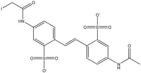 4-acetamido-4'-((iodoacetyl)amino)stilbene-2,2'-disulfonate Struktur