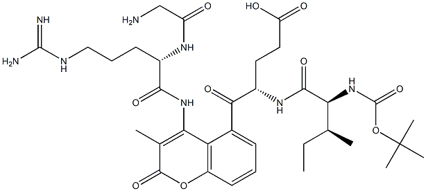 tert-butoxycarbonyl-isoleucyl-glutamyl-glycyl-arginyl-amidomethylcoumarin