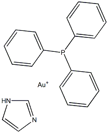 imidazole(triphenylphosphine)gold(I) Structure