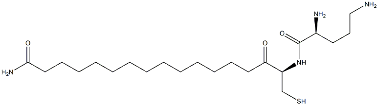 ornithinyl-cysteinyl-tetradecylamide Structure
