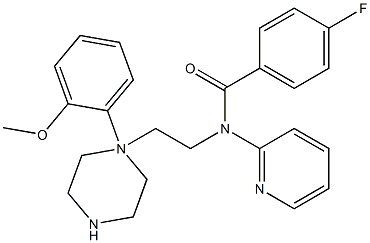 4-fluoro-N-(2-(1-(2-methoxyphenyl)-1-piperazinyl)ethyl)-N-2-pyridinylbenzamide Structure