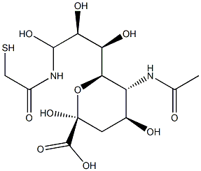 N-acetyl-9-thioacetamidoneuraminic acid Struktur
