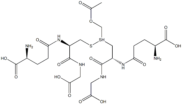 S-(1-acetoxymethyl)glutathione Struktur