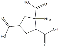 1-aminocyclopentane-1,2,4-tricarboxylic acid Structure