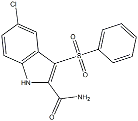 3-benzenesulfonyl-5-chloroindole-2-carboxamide