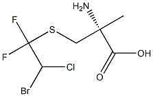 S-(2-BROMO-2-CHLORO-1,1-DIFLUOROETHYL)-DL-ALPHA-METHYLCYSTEINE Struktur