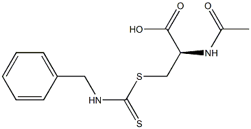 N-ACETYL-S-(N-BENZYLTHIOCARBAMOYL)-L-CYSTEINE Struktur