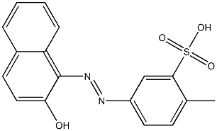 1-(META-SULPHO-PARA-TOLYLAZO)-NAPHTHOL 化学構造式