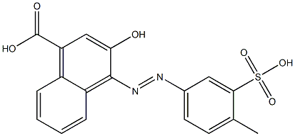 4-(META-SULPHO-PARA-TOLYLAZO)3-HYDROXY-NAPHTHOICACID 结构式