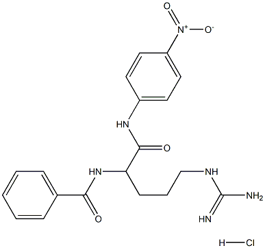 N-苯甲酰-DL-精氨酸对硝基苯酰胺盐酸盐(BAPNA),,结构式