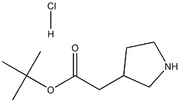 3-Tert-Butoxycarbonylmethylpyrrolidinehydrochloride 结构式