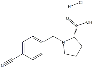 (R)-alpha-(4-cyano-benzyl)-proline hydrochloride Structure