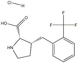 (R)-gamma-(2-trifluoromethyl-benzyl)-L-proline hydrochloride Struktur