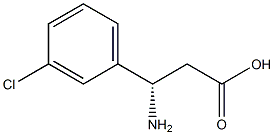 (S)-3-Amino-3-(3-chloro-phenyl)-propanoic acid Structure
