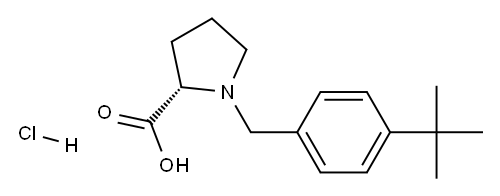 (S)-alpha-(4-tert-Butyl-benzyl)-proline hydrochloride Struktur