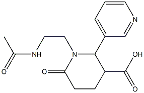 1-(2-Acetylamino-ethyl)-6-oxo-1,2,3,4,5,6-hexahydro-[2,3']bipyridinyl-3-carboxylic acid Structure