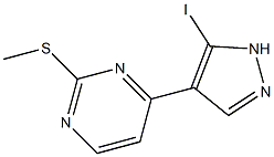 4-(5-Iodo-1H-pyrazol-4-yl)-2-methylsulfanyl-pyrimidine