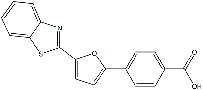 4-(5-Benzothiazol-2-yl-furan-2-yl)-benzoic acid Struktur