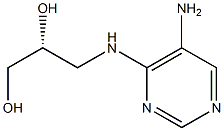(2R)-3-[(5-aminopyrimidin-4-yl)amino]propane-1,2-diol Structure