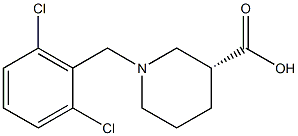 (3R)-1-(2,6-dichlorobenzyl)piperidine-3-carboxylic acid Struktur