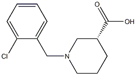 (3R)-1-(2-chlorobenzyl)piperidine-3-carboxylic acid Structure