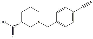 (3R)-1-(4-cyanobenzyl)piperidine-3-carboxylic acid 结构式