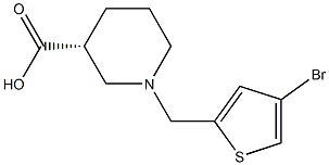 (3R)-1-[(4-bromothiophen-2-yl)methyl]piperidine-3-carboxylic acid Structure