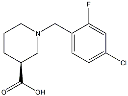 (3S)-1-(4-chloro-2-fluorobenzyl)piperidine-3-carboxylic acid Structure