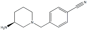 4-{[(3S)-3-aminopiperidin-1-yl]methyl}benzonitrile Struktur