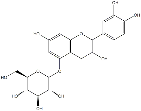(+)-Catechin-5-O-glucoside Structure