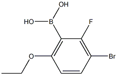3-溴-6-乙氧基-2-氟苯硼酸,,结构式