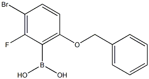 6-Benzyloxy-3-Bromo-2-fluorophenylboronicacid Structure