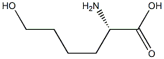 (2S)-2-amino-6-hydroxy-hexanoic acid Struktur