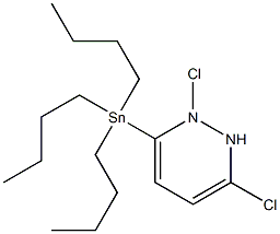 2,6-Dichloro-3-(tributylstannyl)pyridazine Structure