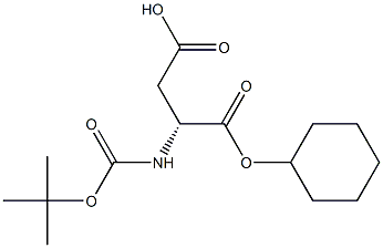 NALPHA-tert-Butoxycarbonyl-D-aspartic acid B-cyclohexyl ester Struktur
