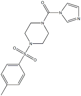 1-(1H-IMIDAZOL-1-YLCARBONYL)-4-[(4-METHYLPHENYL)SULFONYL]PIPERAZINE 结构式