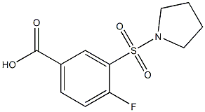 4-FLUORO-3-(PYRROLIDIN-1-YLSULFONYL)BENZOIC ACID Structure