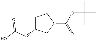 (S)-N-Boc-3-pyrrolidineacetic acid Structure