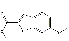 4-FLUORO-6-METHOXY-BENZO[B]THIOPHENE-2-CARBOXYLIC ACID METHYL ESTER 结构式