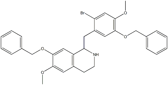 7-BENZYLOXY-1-(5-BENZYLOXY-2-BROMO-4-METHOXYBENZYL)-1,2,3,4-TETRAHYDRO-6-METHOXYISOQUINOLINE Structure