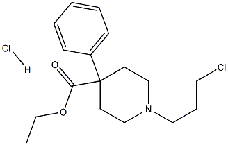 ETHYL 1-(3-CHLOROPROPYL)-4-PHENYLPIPERIDINE-4-CARBOXYLATE HYDROCHLORIDE Structure
