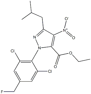 1-[2,6-DICHLORO-4-(FLUOROMETHYL)PHENYL]-3-(2-METHYLPROPYL)-4-NITRO-1H-PYRAZOLE-5-CARBOXYLIC ACID ETHYL ESTER