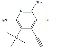 2,6-DIAMINO-3,5-DI-(TRIMETHYLSILYL)ACETYLENYLPYRIDINE Struktur