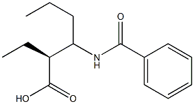 (2S)-3-(Benzoylamino)-2-Ethylhexanoic Acid Struktur