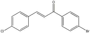 (E)-1-(4-bromophenyl)-3-(4-chlorophenyl)prop-2-en-1-one Struktur