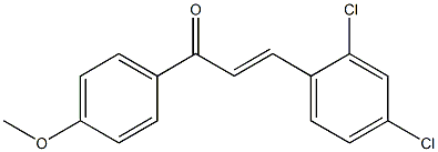 (E)-3-(2,4-dichlorophenyl)-1-(4-methoxyphenyl)prop-2-en-1-one Struktur