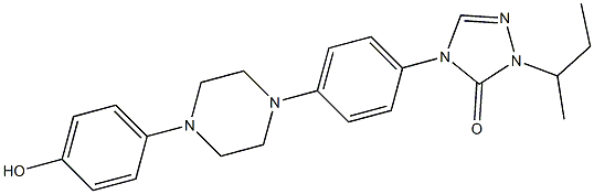 2-SEC-BUTYL-4-{4-[4-(4-HYDROXYPHENYL)PIPERAZIN-1-YL]PHENYL}-2H-1,2,4-TRIAZOLE-3(4H)-ONE Structure
