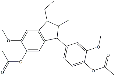 3-[4-(ACETYLOXY)-3-METHOXYPHENYL]-1-ETHYL-6-METHOXY-2-METHYL-2,3-DIHYDRO-1H-INDEN-5-YL ACETATE