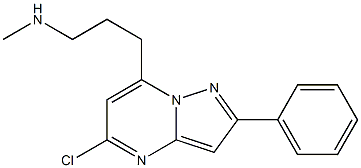 (5-CHLORO-2-PHENYL-PYRAZOLO[1,5-A]PYRIMIDIN-7-YL)-METHYL-PROPYL-AMINE Struktur